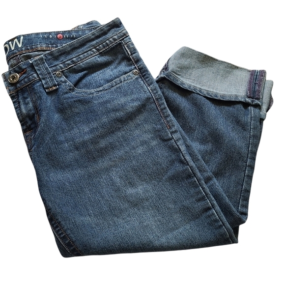 Harlow blue denim jean capris cutoffs  clamdiggers - Picture 8 of 11